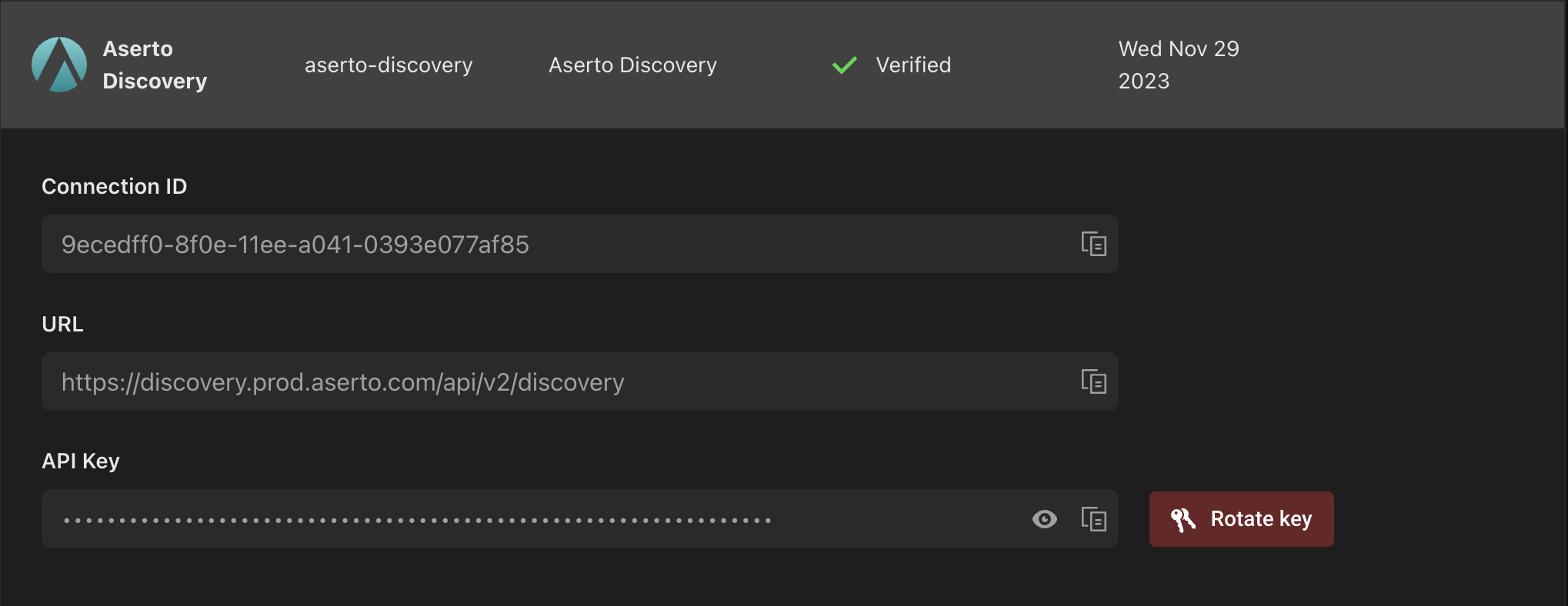 discovery api key